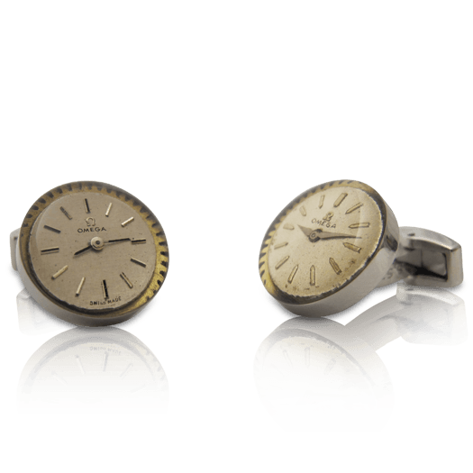 Boutons de manchette cadran de montre OMEGA - Les Accessoires de Georges