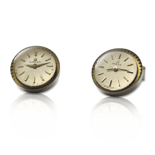 Boutons de manchette cadran de montre OMEGA - Les Accessoires de Georges 